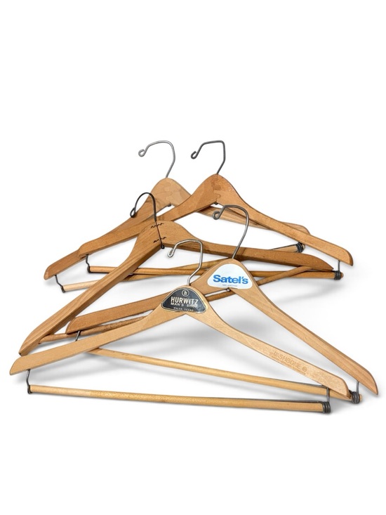 Vintage Other - 1930’s-1960’s Vintage Natural Wood Suit Hangers from Texas